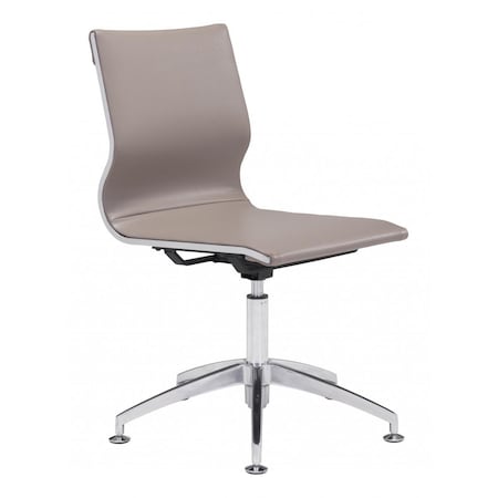 Gfancy Fixtures 36 x 26 x 26 in. Taupe Mushroom Ergonomic Conference Room Office Chair GF3658020